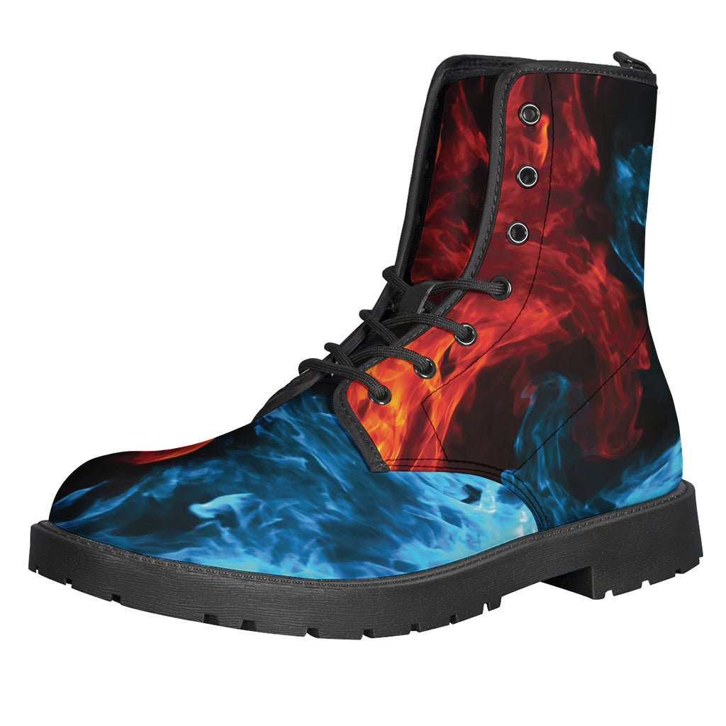 Red And Blue Twin Flame Print Backpack