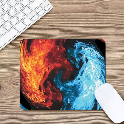 Red And Blue Twin Flame Print Mouse Pad