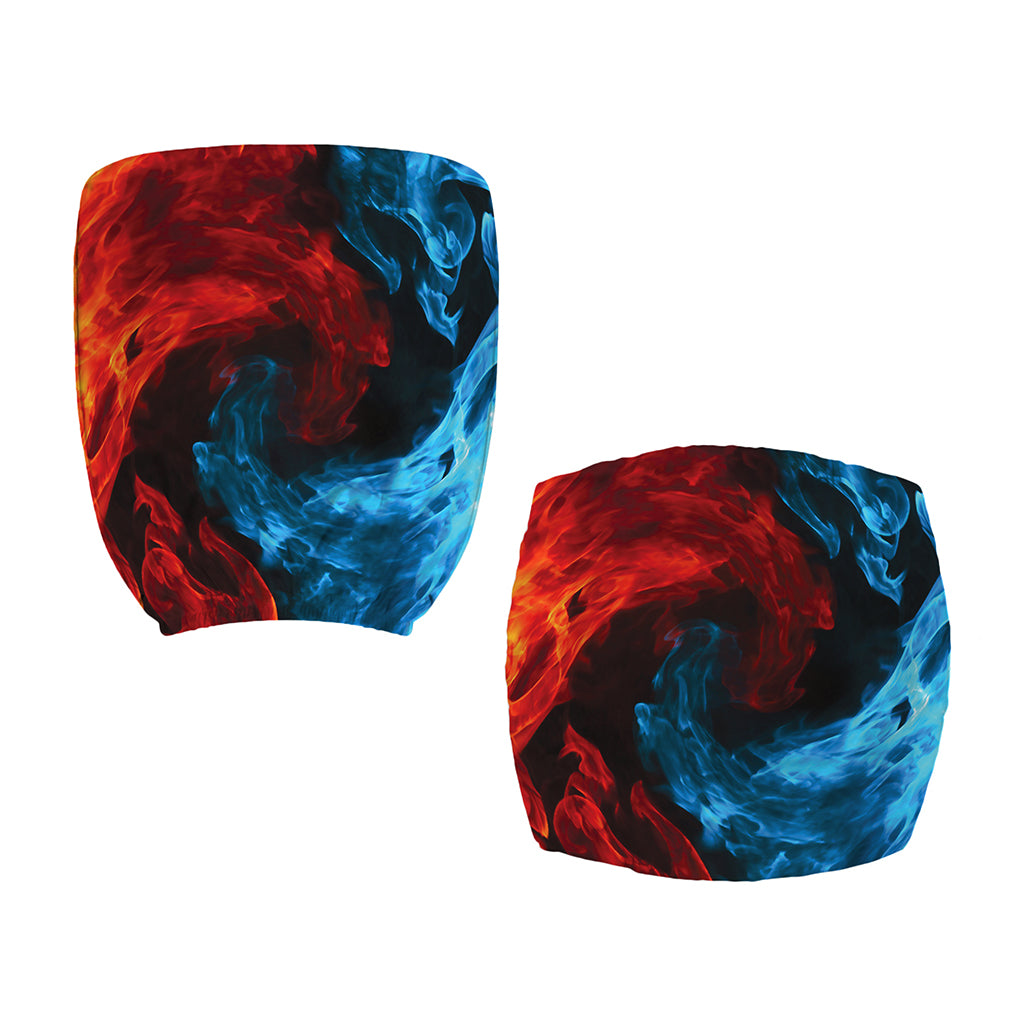 Red And Blue Twin Flame Print Office Chair Cover