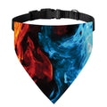 Red And Blue Twin Flame Print Over The Collar Dog Bandana