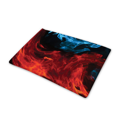 Red And Blue Twin Flame Print Pet Cooling Mat Cover