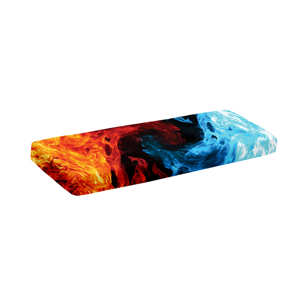 Red And Blue Twin Flame Print Piano Keyboard Cover