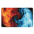 Red And Blue Twin Flame Print Polyester Doormat
