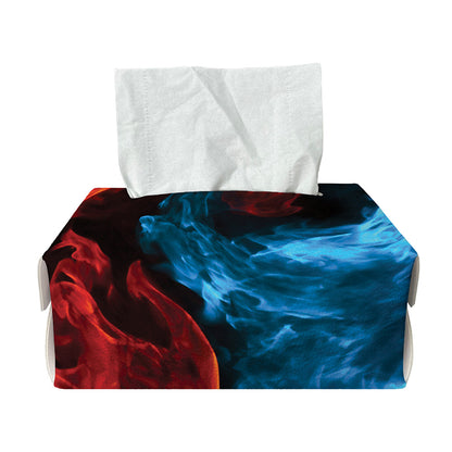 Red And Blue Twin Flame Print Rectangle Tissue Box Cover
