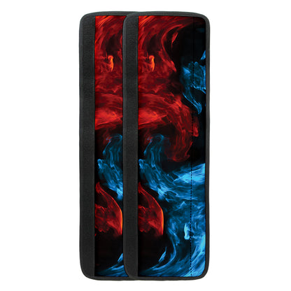 Red And Blue Twin Flame Print Refrigerator Handle Covers