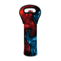 Red And Blue Twin Flame Print Single Neoprene Wine Tote