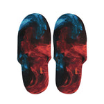 Red And Blue Twin Flame Print Slippers