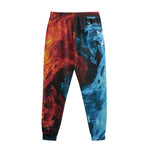 Red And Blue Twin Flame Print Sweatpants