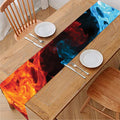 Red And Blue Twin Flame Print Table Runner