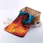 Red And Blue Twin Flame Print Towel