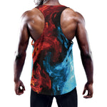 Red And Blue Twin Flame Print Training Tank Top