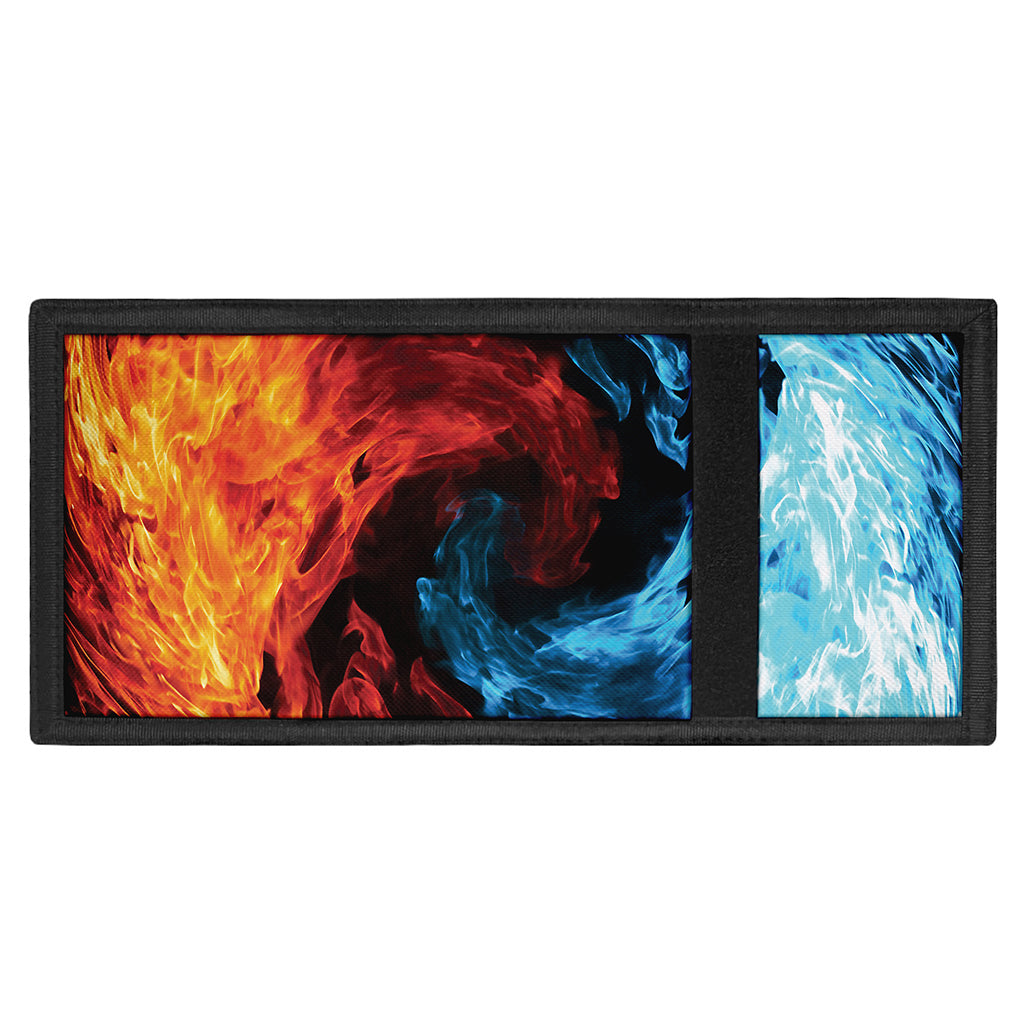 Red And Blue Twin Flame Print Trifold Wallet