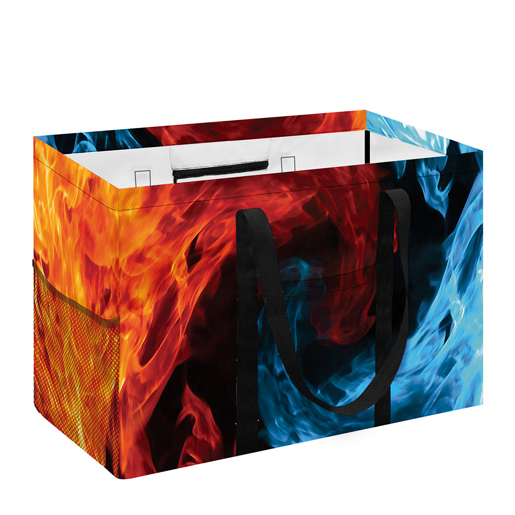 Red And Blue Twin Flame Print Utility Tote Bag