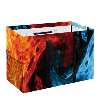 Red And Blue Twin Flame Print Utility Tote Bag