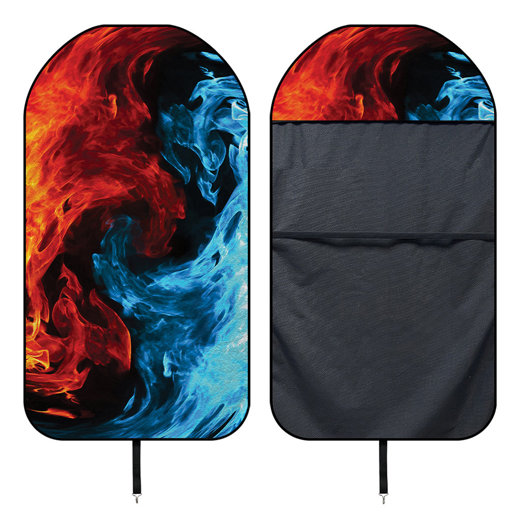 Red And Blue Twin Flame Print Waterproof Car Seat Cover