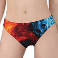 Red And Blue Twin Flame Print Women's Panties