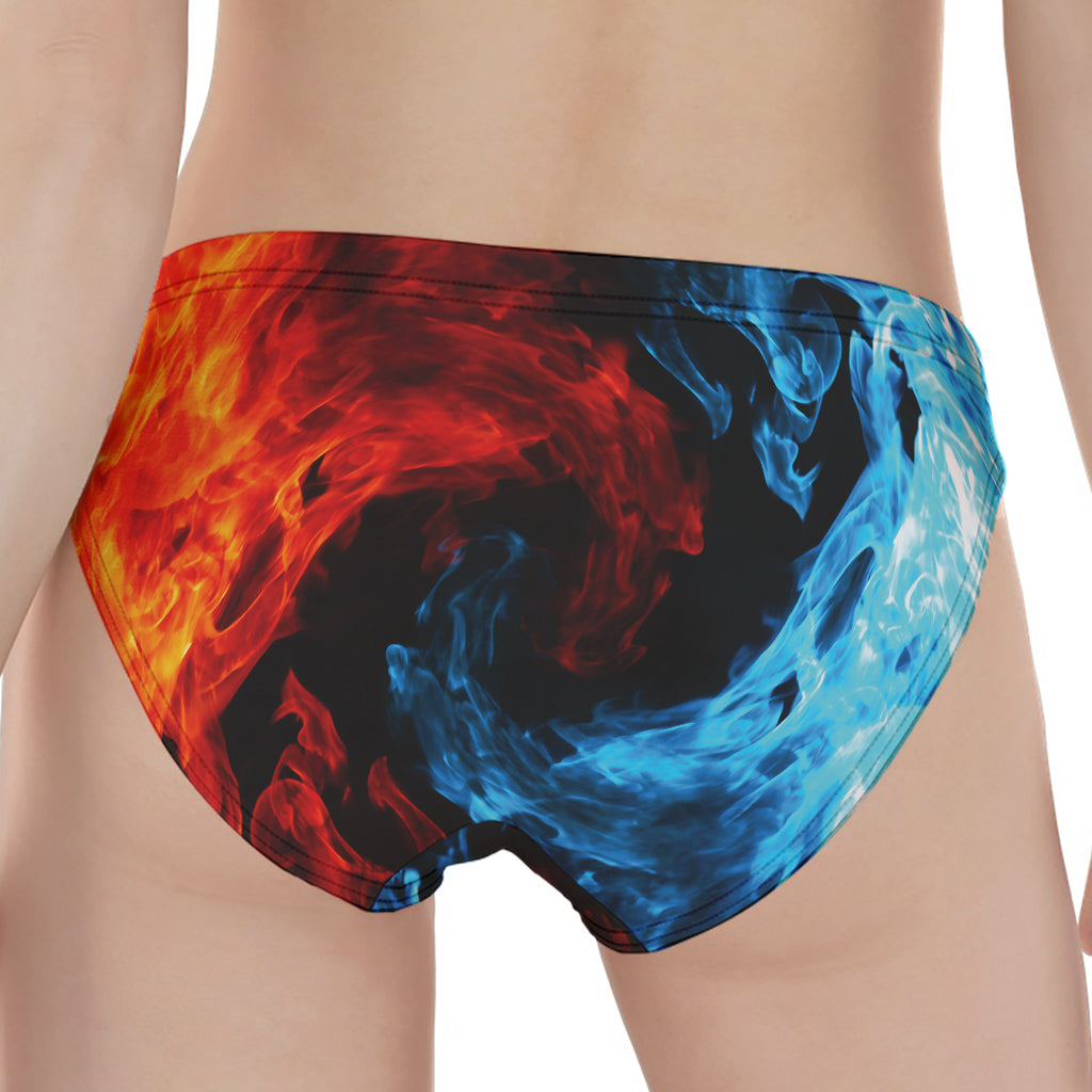 Red And Blue Twin Flame Print Women's Panties