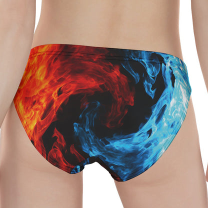 Red And Blue Twin Flame Print Women's Panties