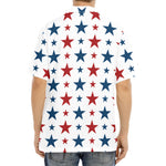 Red And Blue USA Star Pattern Print Aloha Shirt