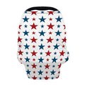 Red And Blue USA Star Pattern Print Baby Seat Cover