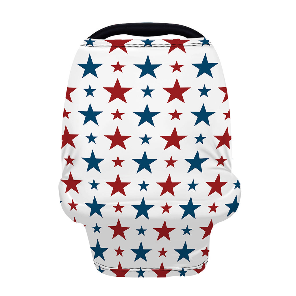 Red And Blue USA Star Pattern Print Baby Seat Cover
