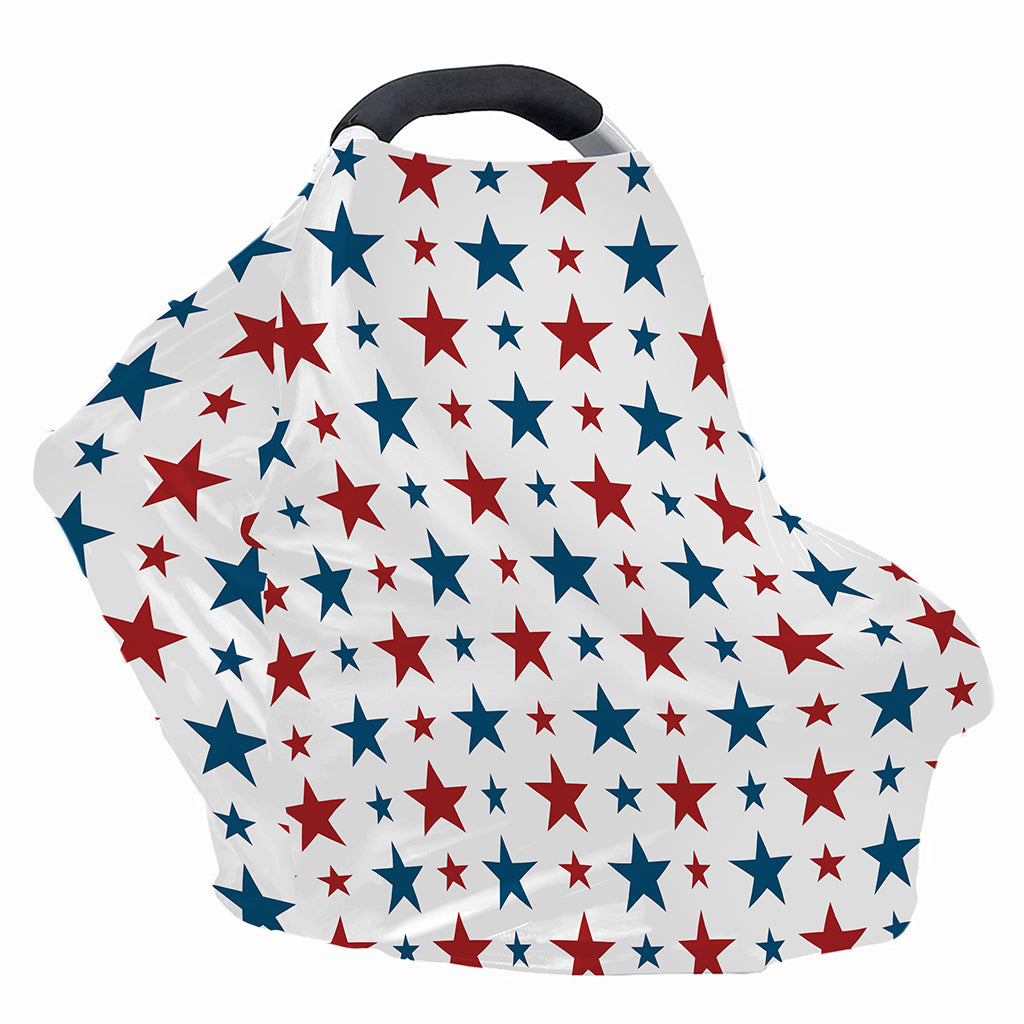 Red And Blue USA Star Pattern Print Baby Seat Cover