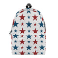Red And Blue USA Star Pattern Print School Backpack