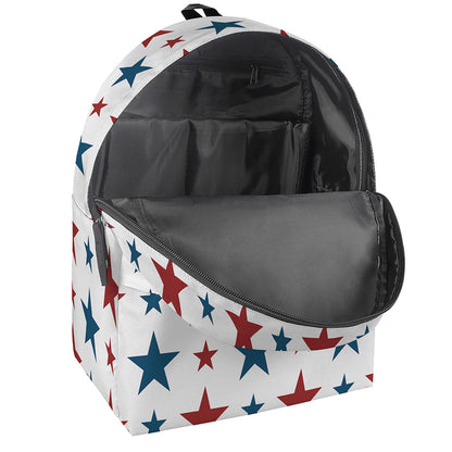 Red And Blue USA Star Pattern Print Backpack