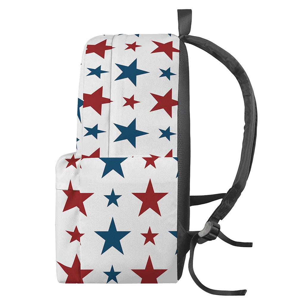 Red And Blue USA Star Pattern Print Backpack