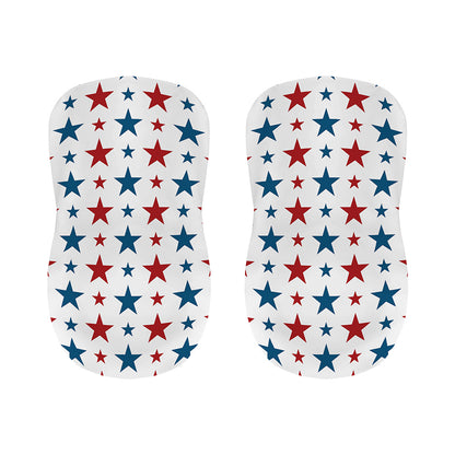 Red And Blue USA Star Pattern Print Bar Stool Covers