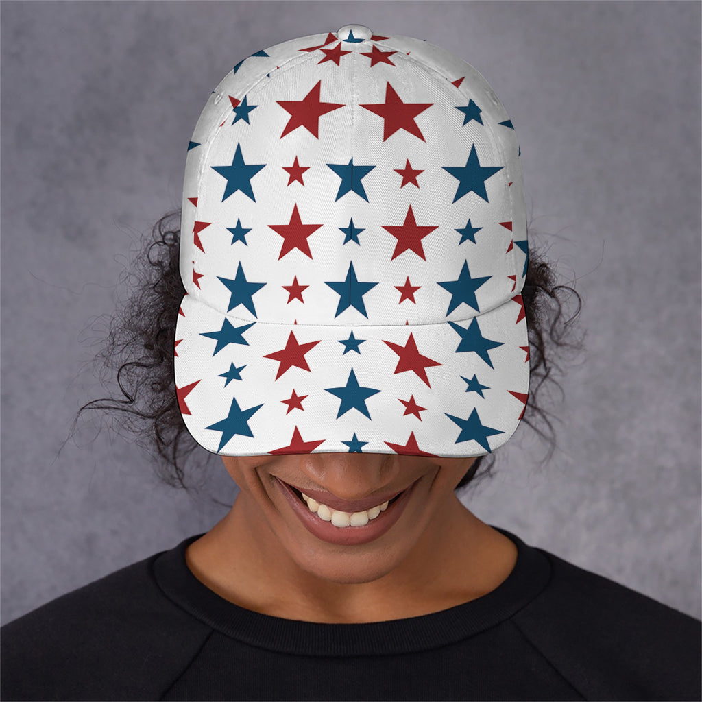 Red And Blue USA Star Pattern Print Baseball Cap