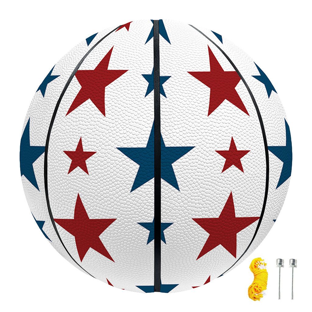Red And Blue USA Star Pattern Print Basketball
