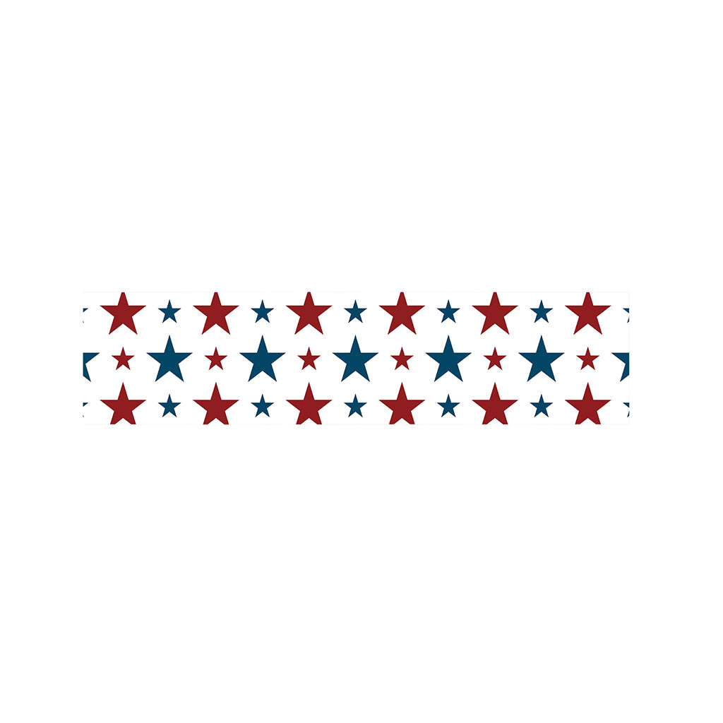 Red And Blue USA Star Pattern Print Bed Runner