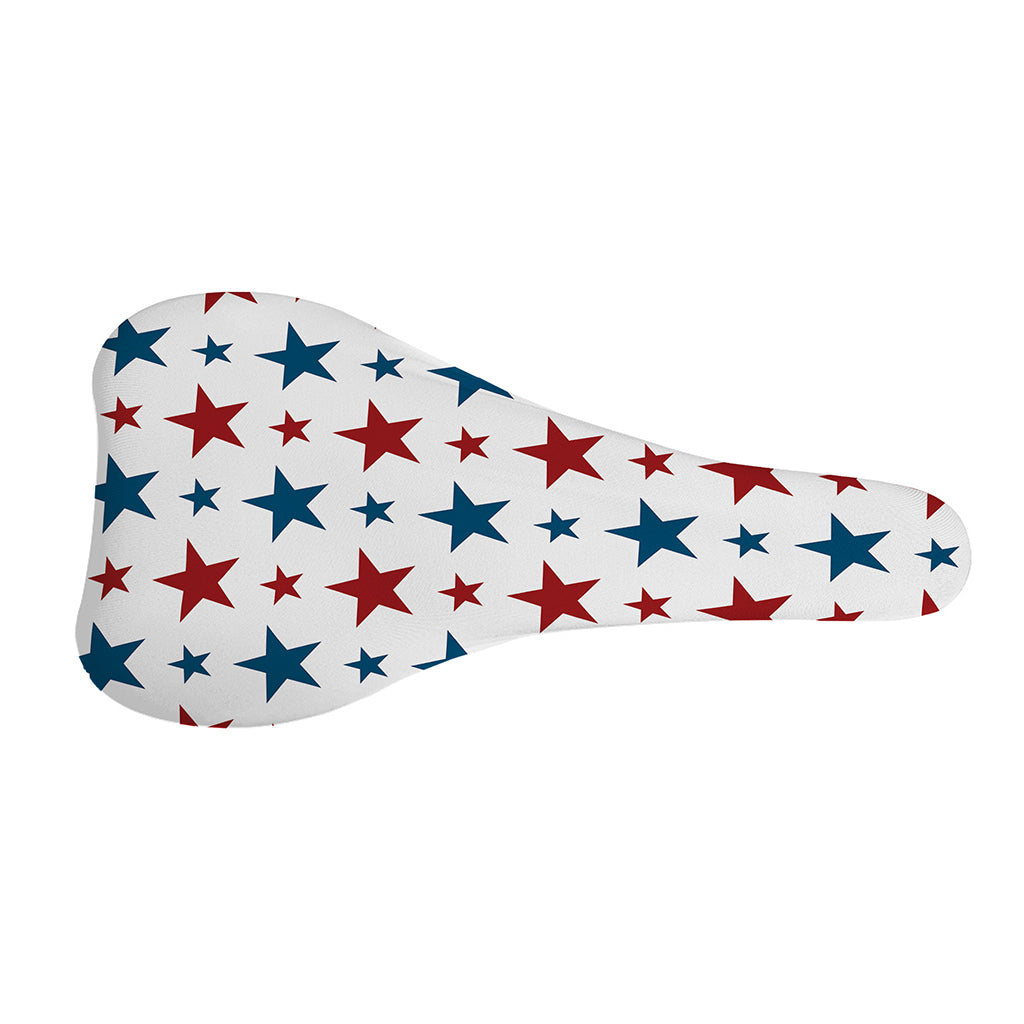 Red And Blue USA Star Pattern Print Bicycle Seat Cover