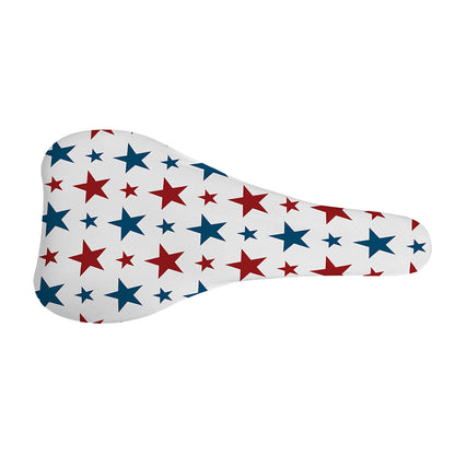 Red And Blue USA Star Pattern Print Bicycle Seat Cover