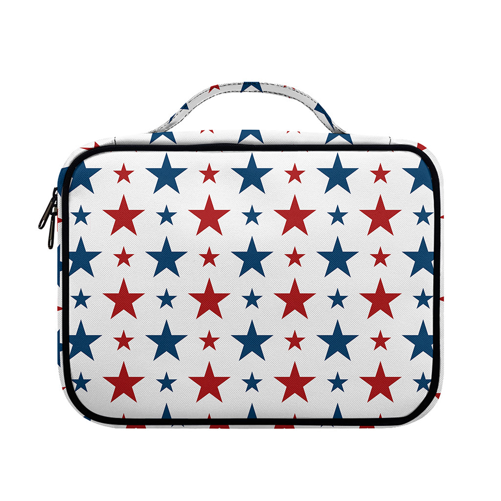 Red And Blue USA Star Pattern Print Briefcase Bible Bag