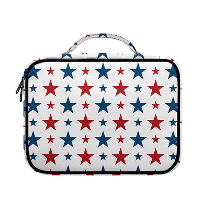 Red And Blue USA Star Pattern Print Briefcase Bible Bag