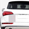 Red And Blue USA Star Pattern Print Car Sticker