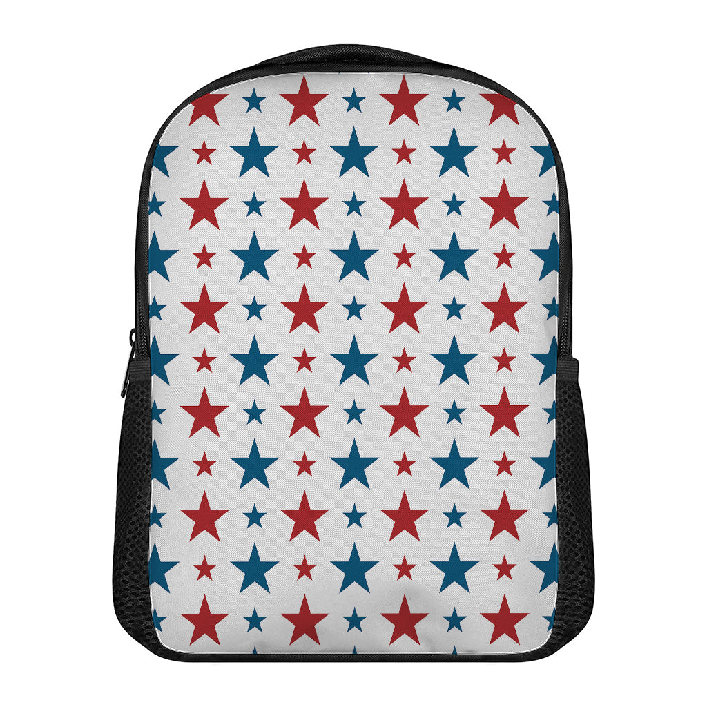 Red And Blue USA Star Pattern Print Casual Backpack