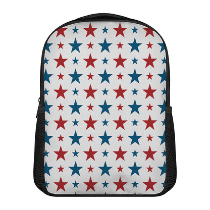 Red And Blue USA Star Pattern Print Casual Backpack