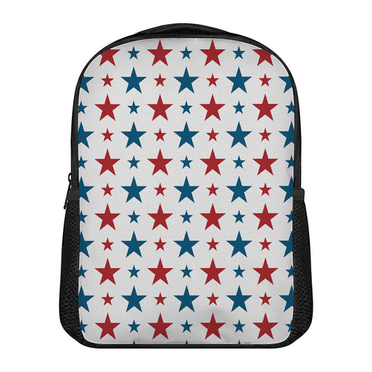 Red And Blue USA Star Pattern Print Casual Backpack