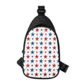 Red And Blue USA Star Pattern Print Sling Bag