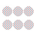 Red And Blue USA Star Pattern Print Coaster Set