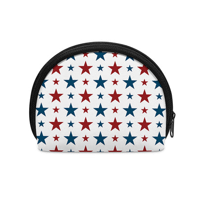 Red And Blue USA Star Pattern Print Coin Purse
