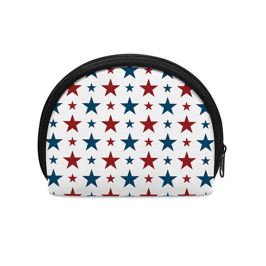 Red And Blue USA Star Pattern Print Coin Purse