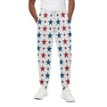 Red And Blue USA Star Pattern Print Cotton Sweatpants