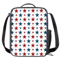 Red And Blue USA Star Pattern Print Crossbody Lunch Bag