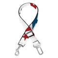 Red And Blue USA Star Pattern Print Dog Seat Belt
