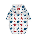 Red And Blue USA Star Pattern Print Dog Zip Up Hoodie