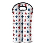 Red And Blue USA Star Pattern Print Double Neoprene Wine Tote